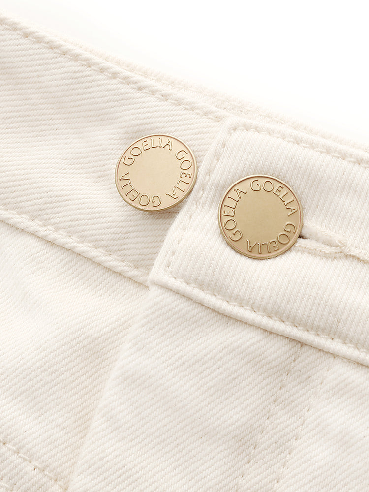 Evelyn & Co.™ | Cotton Denim Slit Skirt
