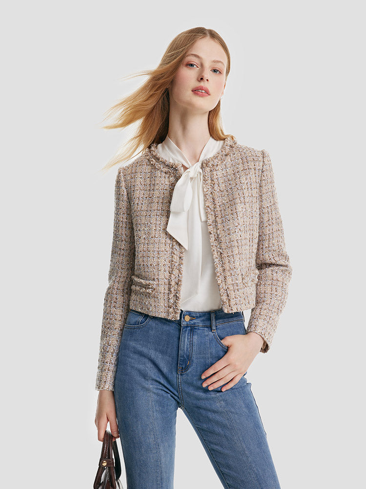 Evelyn & Co.™ | Frayed Crop Jacket