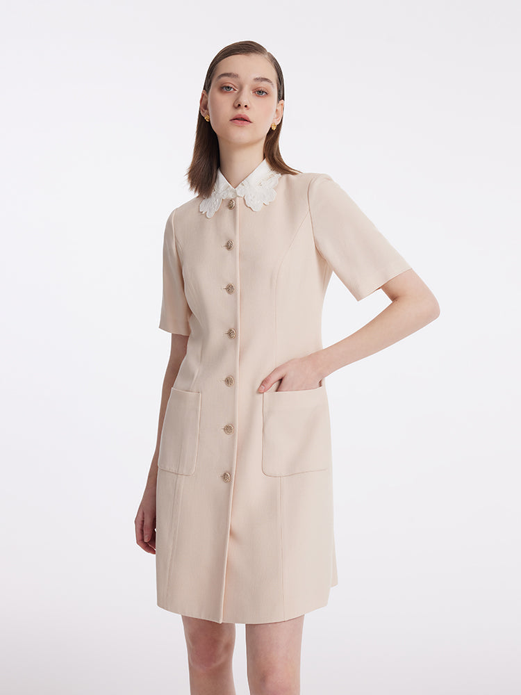 Evelyn & Co.™ |  Mini Dress With Detachable Lace Collar