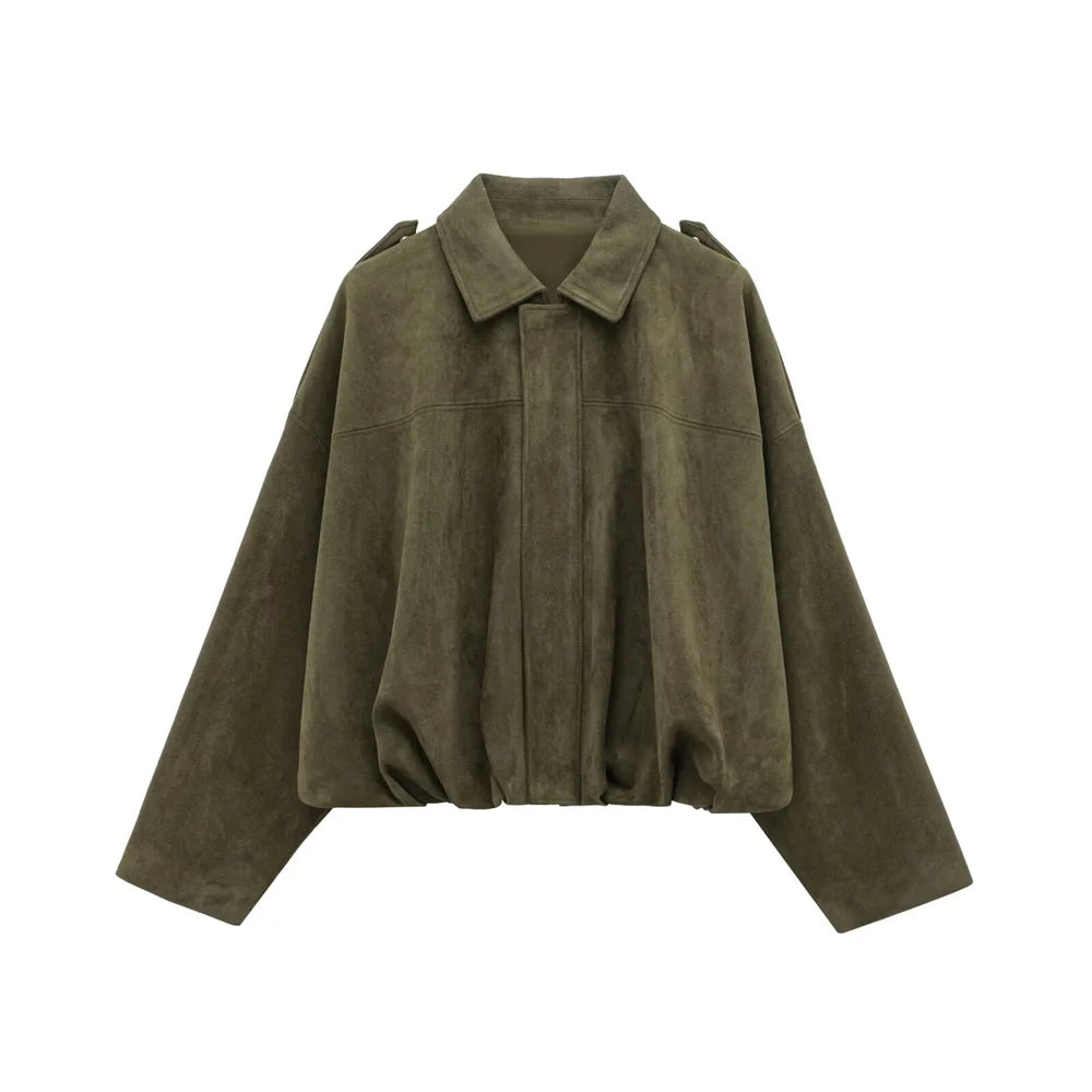 The Kensington | Faux Suede Oversized Jacket