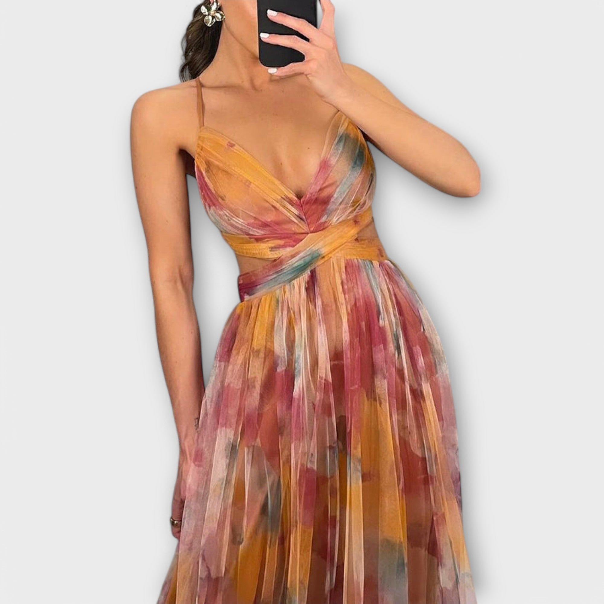 Evelyn & Co.™ | Elegant Mesh Maxi Dress