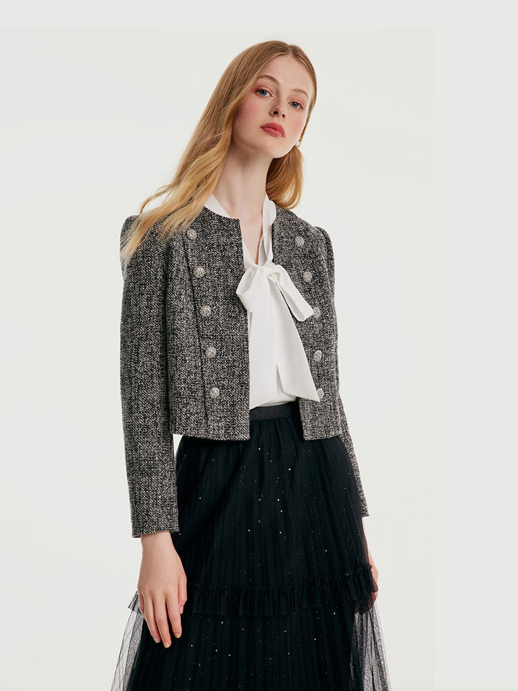 Evelyn & Co.™ | Double-Breasted Crop Jacket