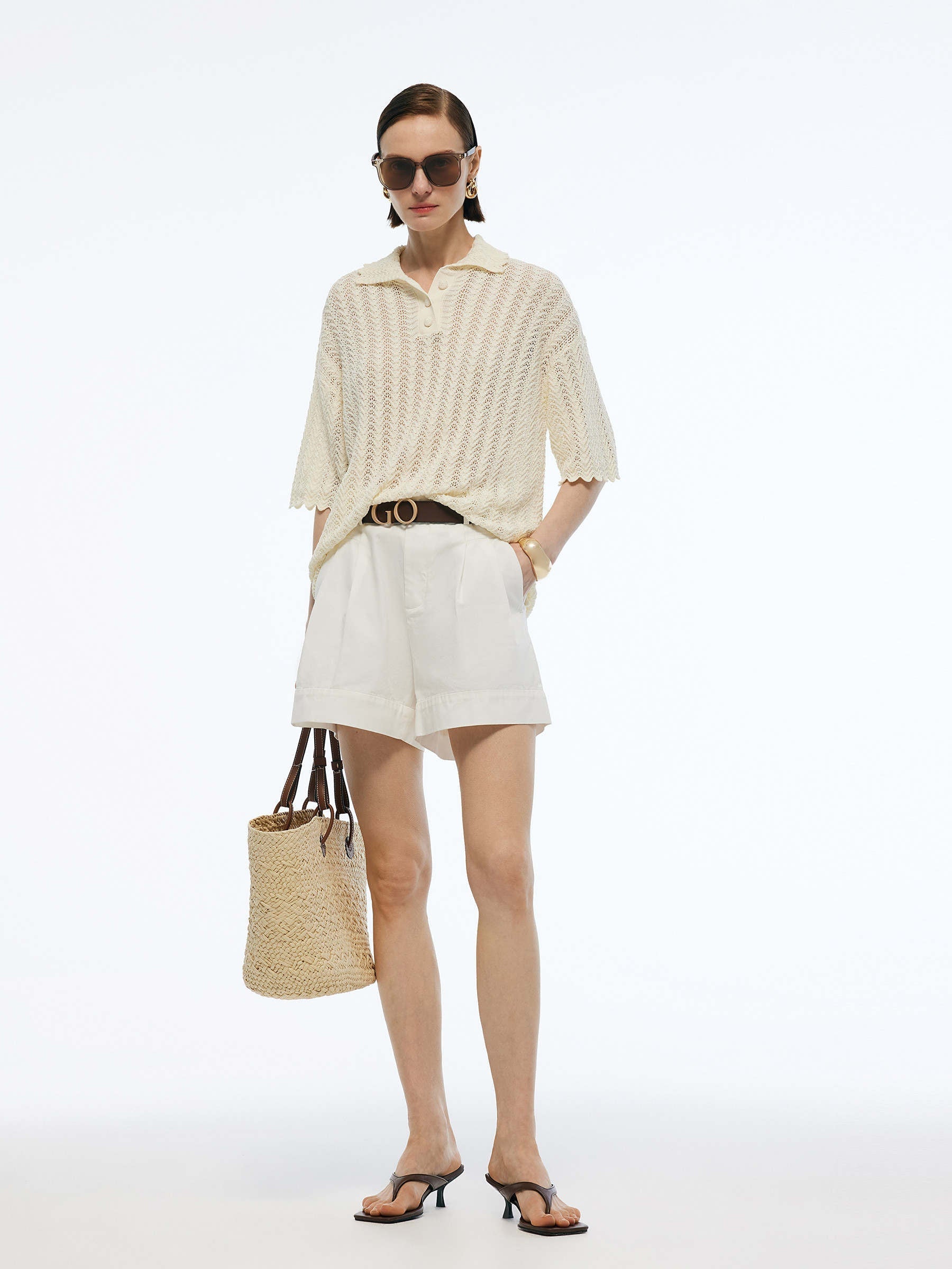 Evelyn & Co.™ | Cotton Knit Polo Top