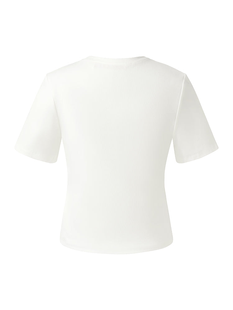 Evelyn & Co.™ | Fit Silver Heart Print T-Shirt