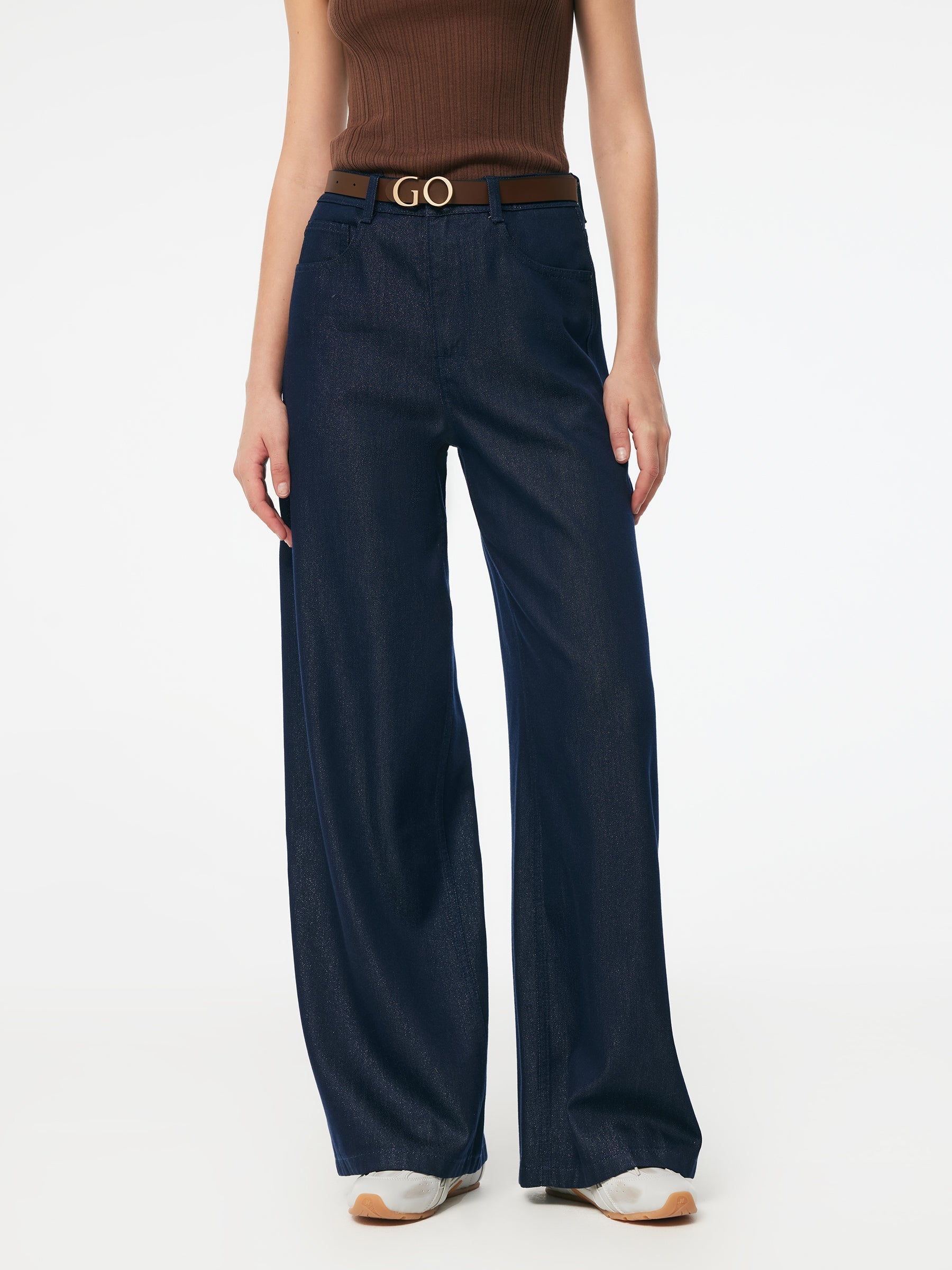 Evelyn & Co.™ | Denim Glitter Straight Jeans