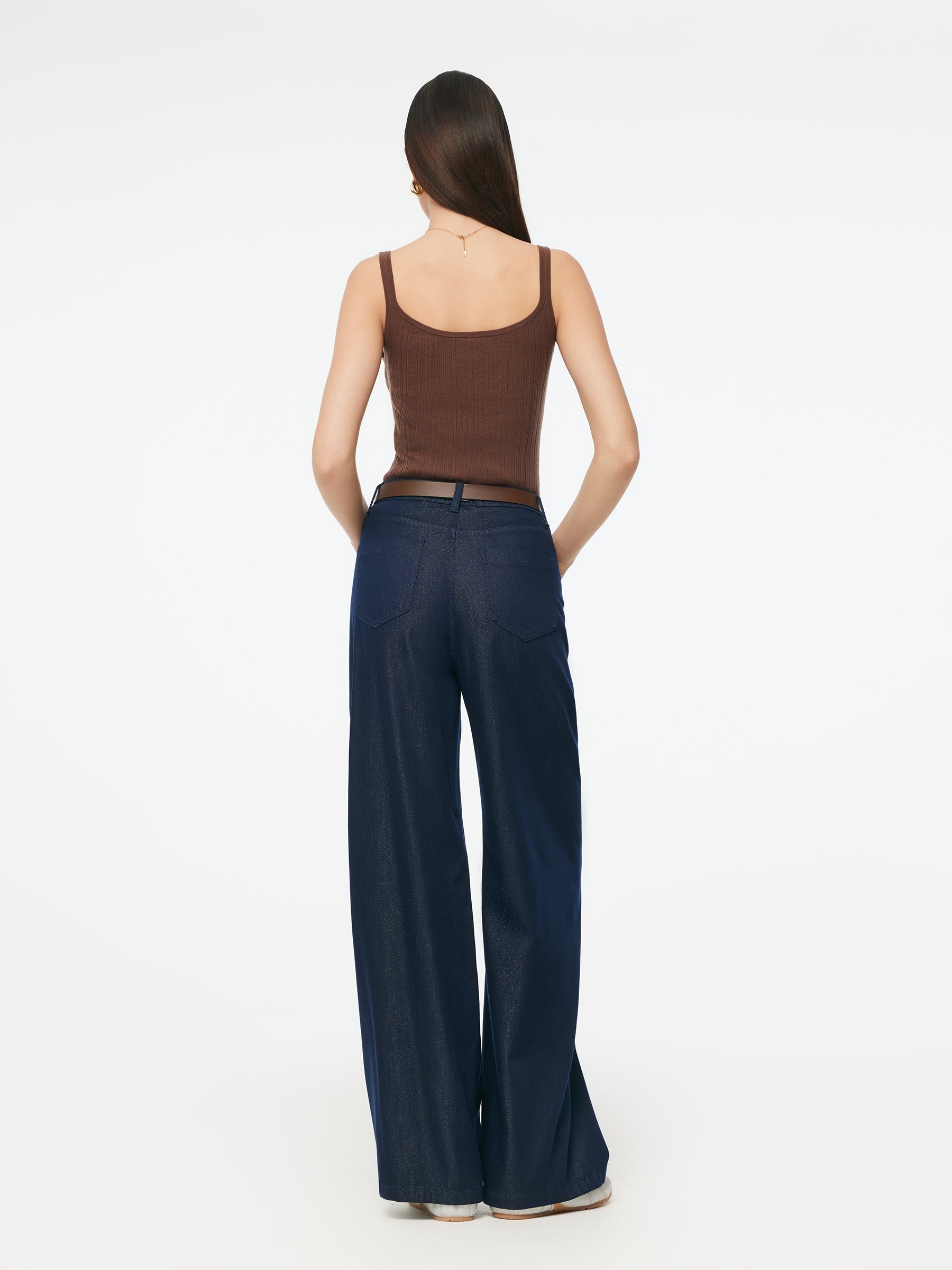 Evelyn & Co.™ | Denim Glitter Straight Jeans