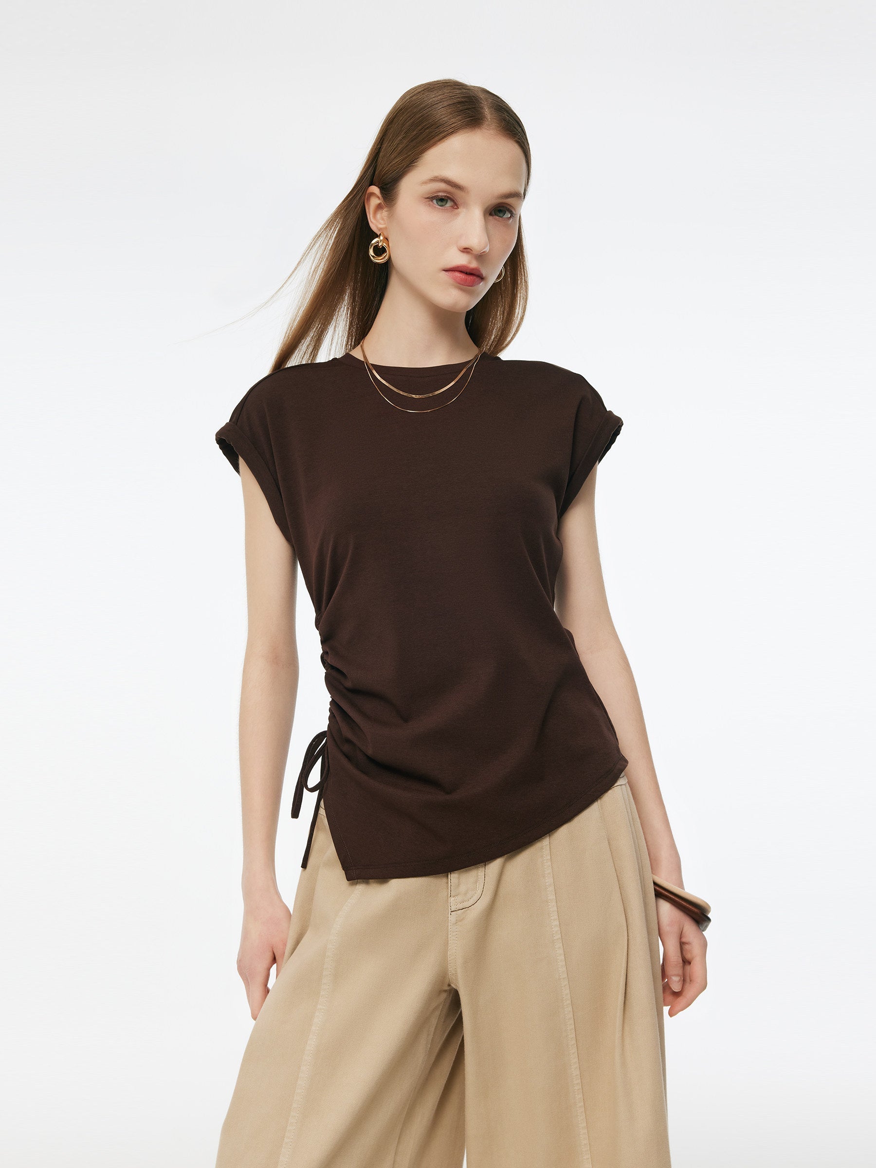 Evelyn & Co.™ | Hem Sleeve Knit Top