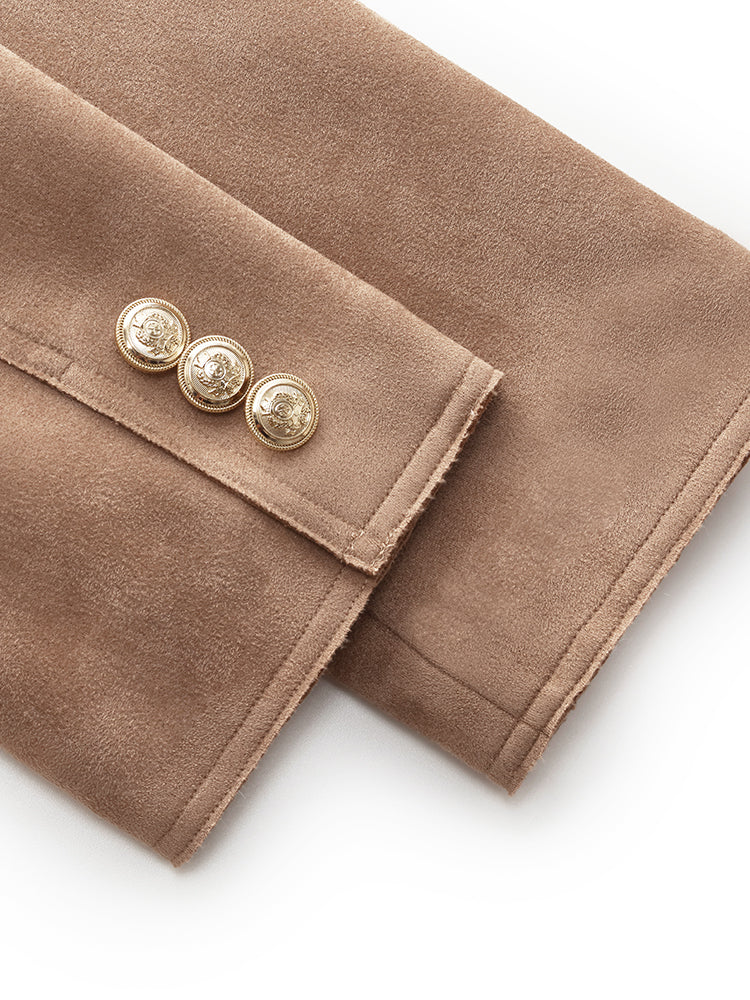 Evelyn & Co.™ | Suede Zip-Up Crop Jacket