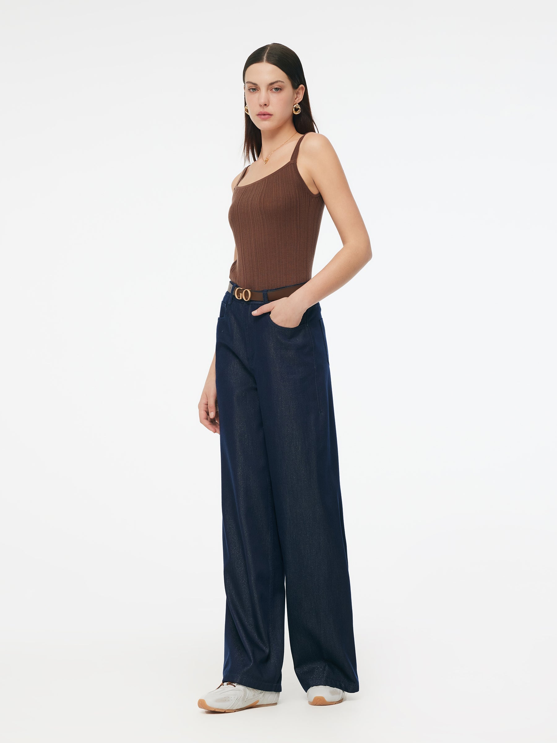 Evelyn & Co.™ | Denim Glitter Straight Jeans