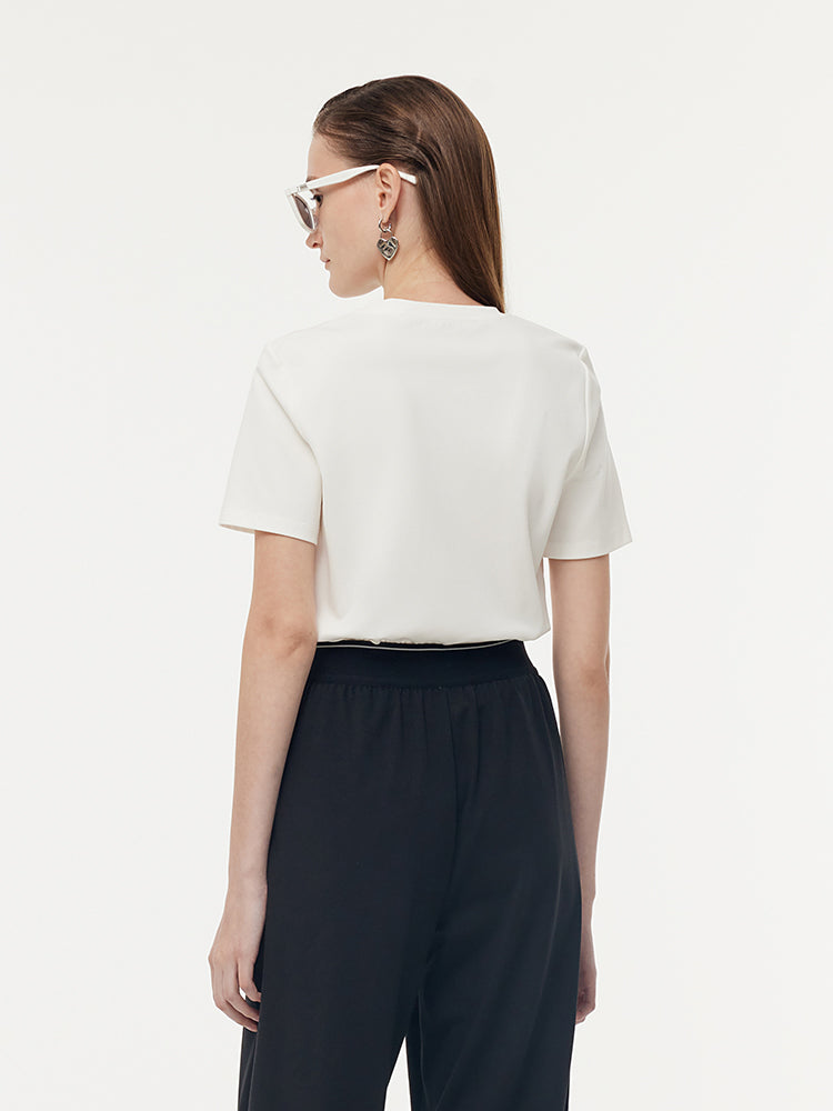 Evelyn & Co.™ | Fit Silver Heart Print T-Shirt