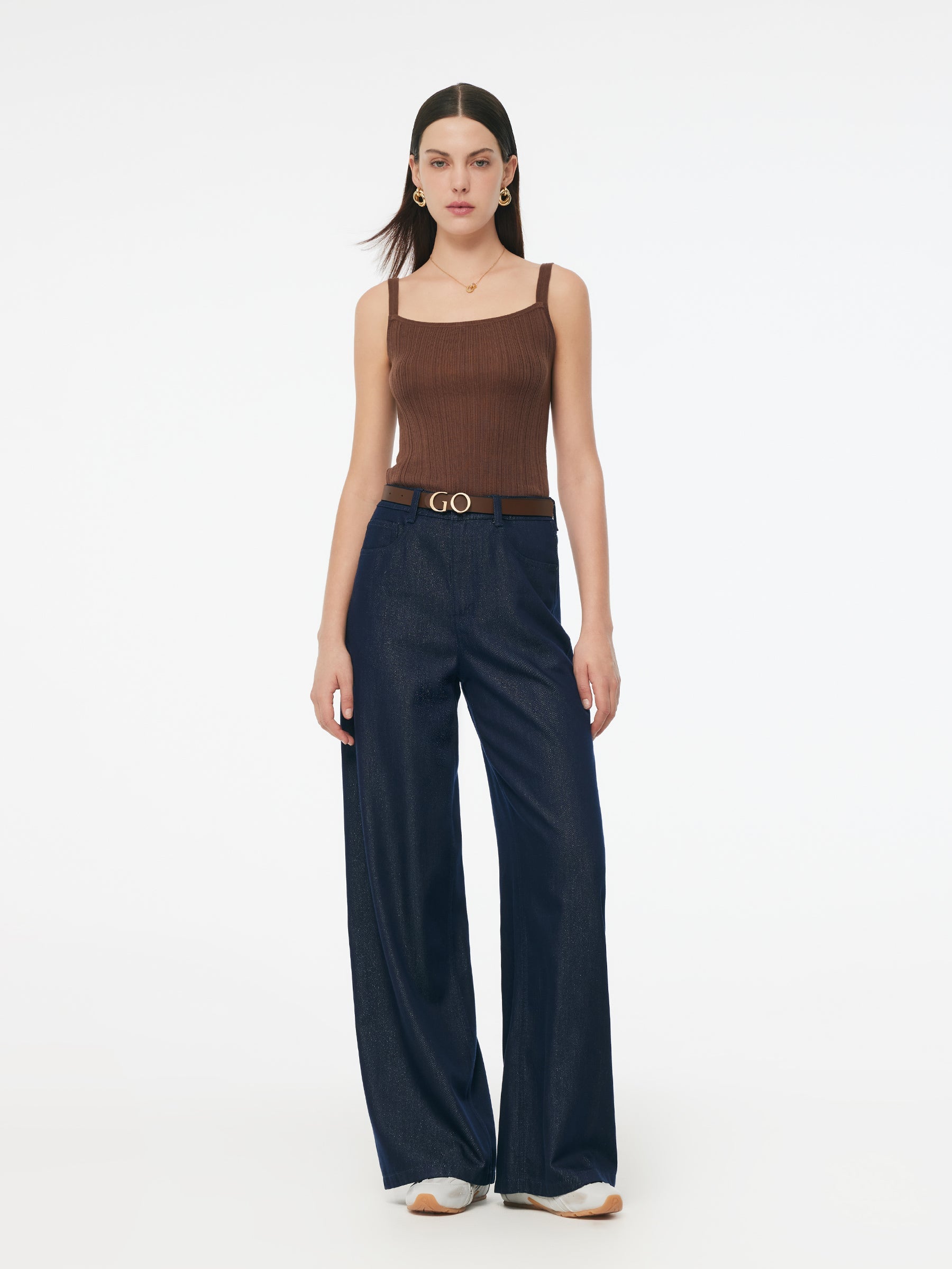 Evelyn & Co.™ | Denim Glitter Straight Jeans