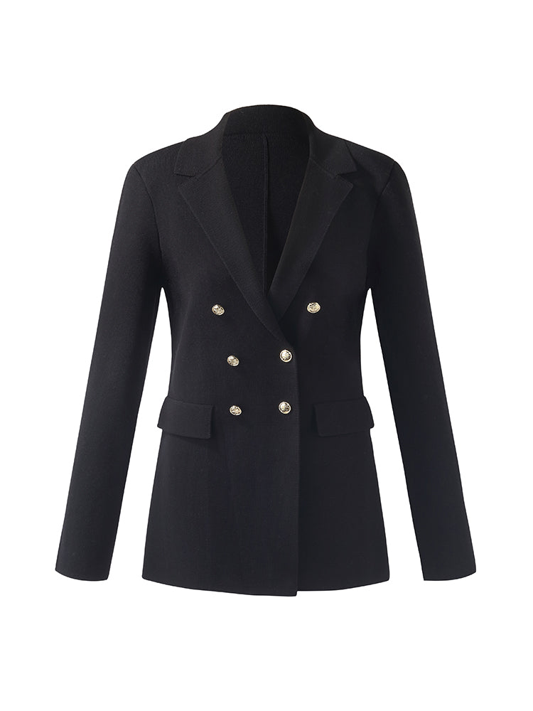 Evelyn & Co.™ | Stretch Lapel Knit Blazer