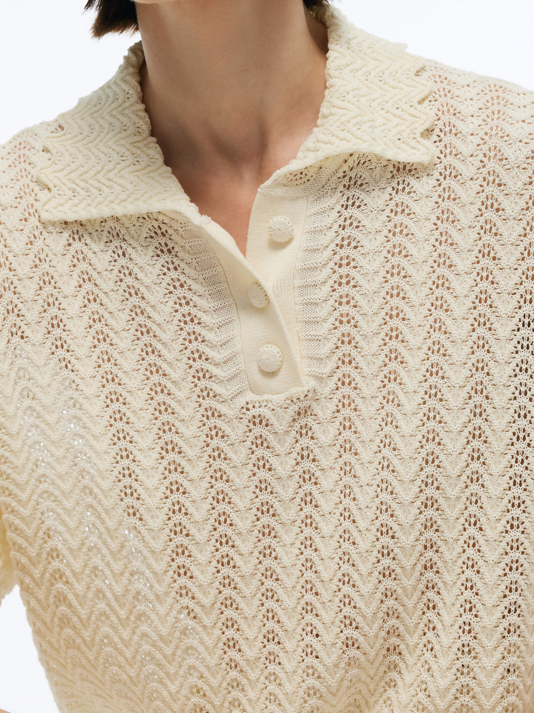 Evelyn & Co.™ | Cotton Knit Polo Top