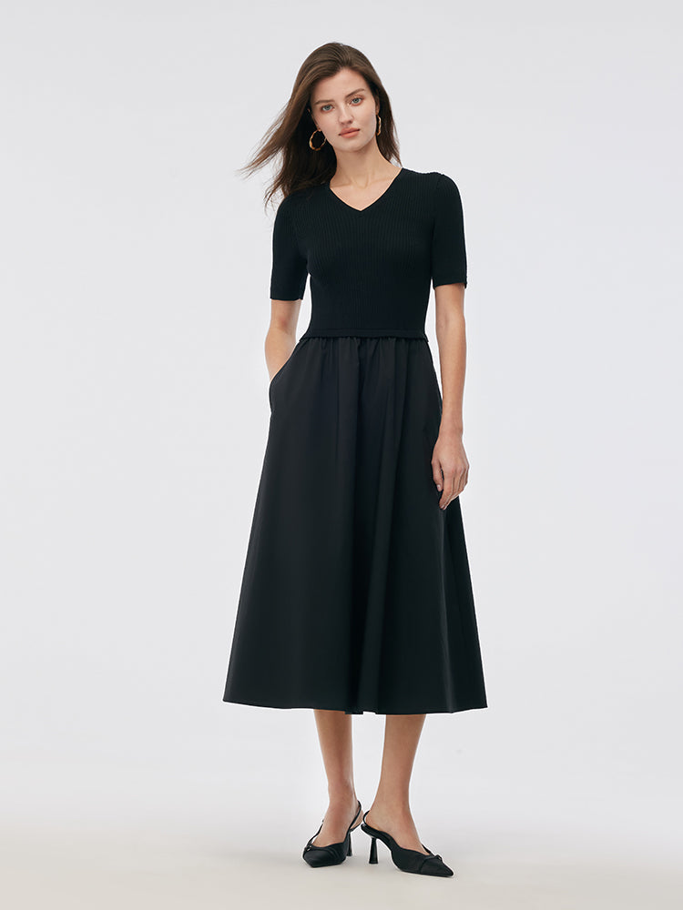 Evelyn & Co.™ | Tencel V-Neck Midi Dress