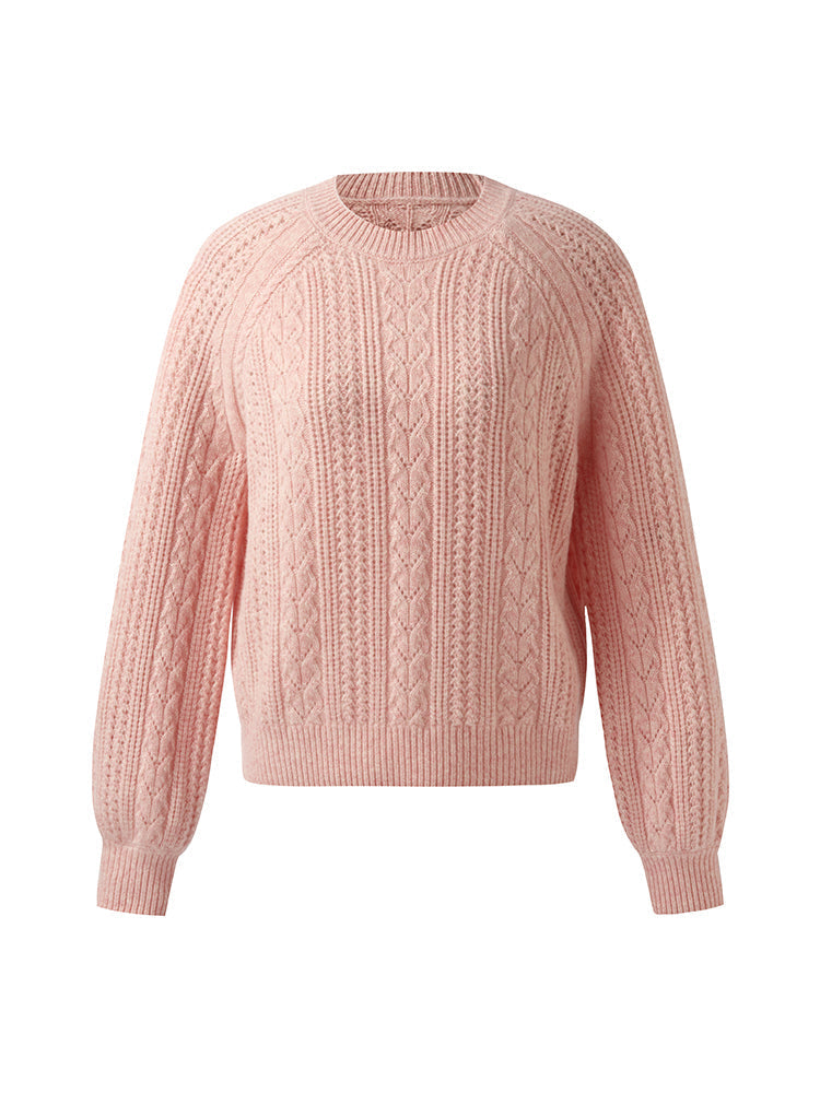 Evelyn & Co.™ | Wool Blend Cable Knit Sweater