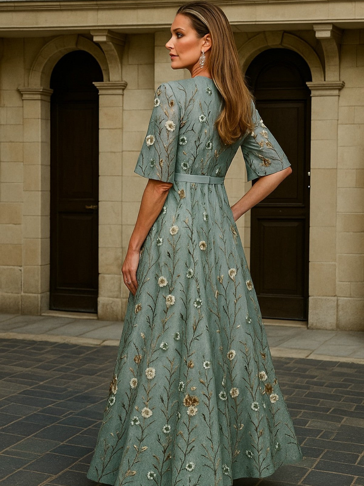 Evelyn & Co.™ | Elegant Floral Maxi Dress