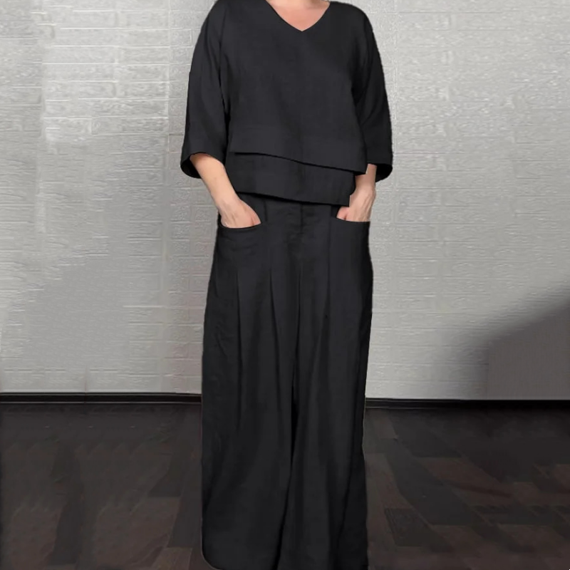 Angelina - Minimalist Wide-Leg Set