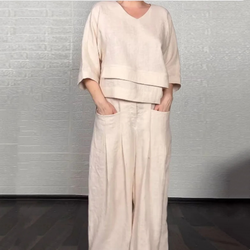 Angelina - Minimalist Wide-Leg Set